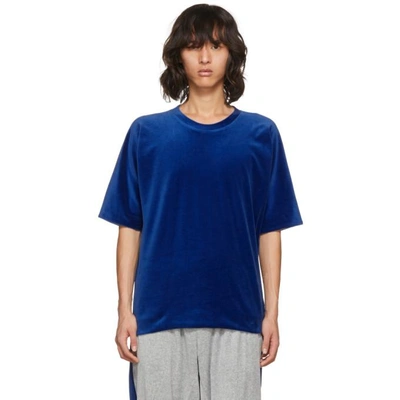 3.1 Phillip Lim / フィリップ リム Reversible Blue Vintage Fit T-shirt In Electric Blue