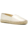 Saint Laurent Logo-embossed Metallic Leather Espadrilles In Metallic