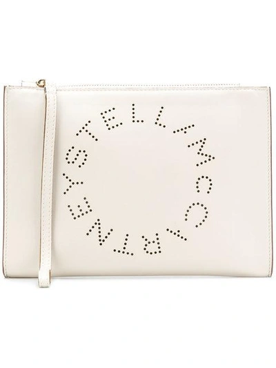 Stella Mccartney 白色小号 Eco 软质徽标手袋 In 9000 White
