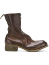 Guidi Front Zip Boots - Brown In Brown