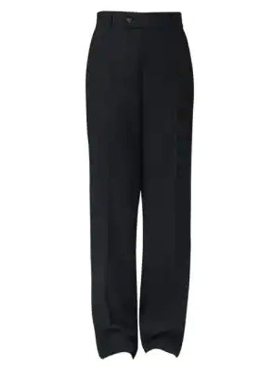 Loewe Cotton Tuxedo Trousers In Black