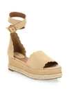 CHLOÉ WOMEN'S LAUREN ANKLE WRAP ESPADRILLES,0400095930566