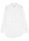 MILLY WHITE COTTON BLEND SHIRT