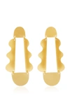 ANNIE COSTELLO BROWN MATISSE GOLD-TONE BRASS EARRINGS,E1003-GPK