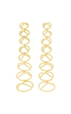 JOANNA LAURA CONSTANTINE GOLD-PLATED DANGLING KNOT EARRINGS,WNT07-G