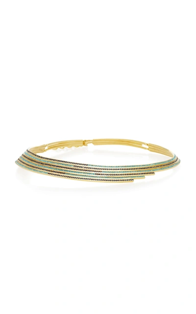 Joanna Laura Constantine Gold-plated Linear Necklace In Multi