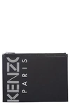 KENZO SPORT LOGO NYLON POUCH - BLACK,F855PM202F24