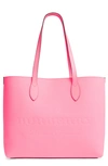 BURBERRY LARGE REMINGTON LOGO LEATHER TOTE - PINK,4065877