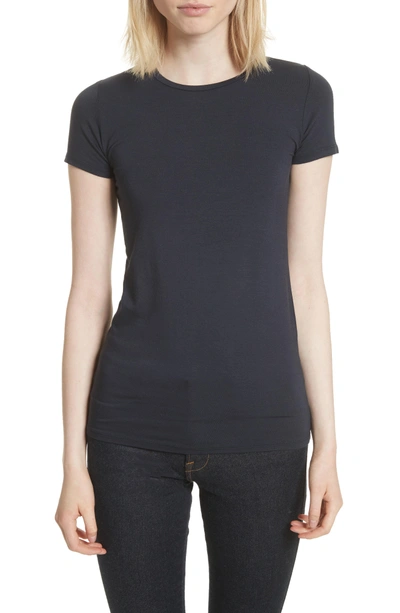 Majestic Short-sleeve Crewneck Tee In Marine