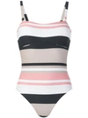 Asceno Natural Bold Stripe Swimsuit