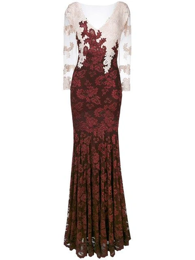 Olvi S Olvi´s Lace-embroidered Flared Dress In Red