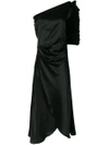MAGUY DE CHADIRAC one-shoulder night dress,BLACKONESHOULDERMARABOUDRESS12583721