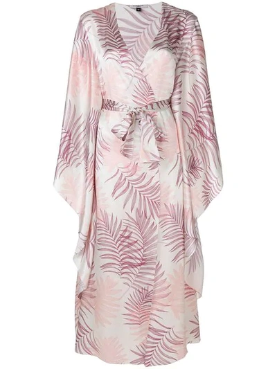 Gilda & Pearl Floral Embroidered Night-gown In Orchid Print