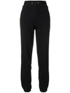 Msgm Embroidered Cotton-blend Fleece Track Pants