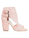 LAURENCE DACADE Buckled Floral Lace Sandals