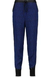 3.1 PHILLIP LIM / フィリップ リム WOMAN SILK SATIN-TRIMMED JACQUARD TAPERED PANTS NAVY,US 1998551928957659