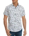dressing gownRT GRAHAM ILLUSIONS PRINTED SHORT SLEEVE BUTTON-DOWN SHIRT,RR172003CF