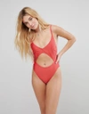 MINKPINK MINKPINK CORAL REEF CUT OUT SWIMSUIT,IS17F2053