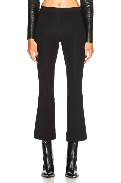 Helmut Lang Cropped Stretch-jersey Flared Pants In Black