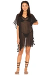 Seafolly Womens Black Amnesia Crinkled-cotton Kaftan In Black