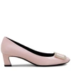 Roger Vivier 45mm Trompette Patent Leather Pumps In Pink