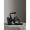BURBERRY Tasselled Leather Block-heel Sandals,40646341