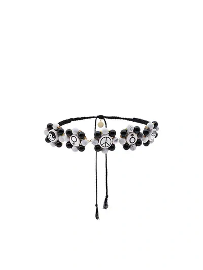 Venessa Arizaga Multi Charm Necklace In Black