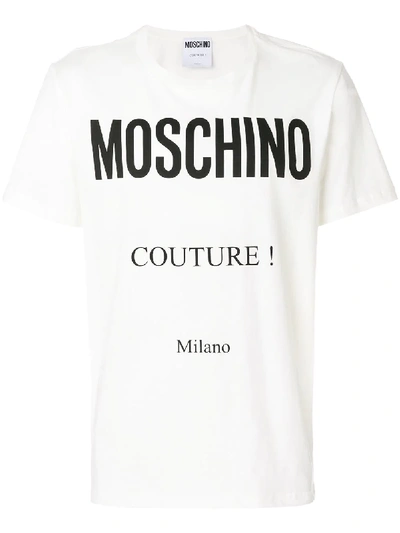 Moschino Couture Man T-shirt White Size L Organic Cotton