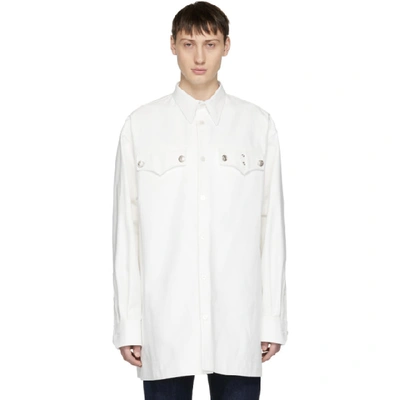 Calvin Klein 205w39nyc Oversized Saloon Shirt In 101 White