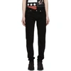 GIVENCHY GIVENCHY BLACK DISTRESSED RICO JEANS,BM502D501M