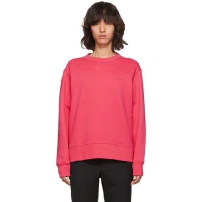 Acne Studios Regular Fit Sweatshirt Neon Pink