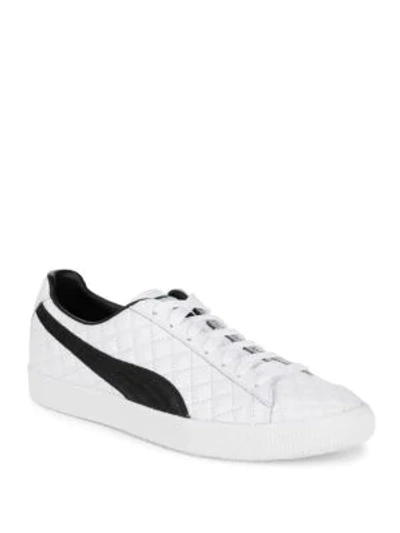 Puma Quilted Leather Trainers In White