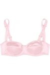 DOLCE & GABBANA STRETCH-SILK SATIN UNDERWIRED BALCONETTE BRA