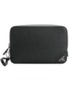 Prada Corner Logo Clutch Bag In Black