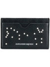 ALEXANDER MCQUEEN ALEXANDER MCQUEEN STUDDED SKULL CARD HOLDER - BLACK,4972591AC9N12598510