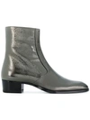 SAINT LAURENT Wyatt metallic boots,5030600NN0012587088