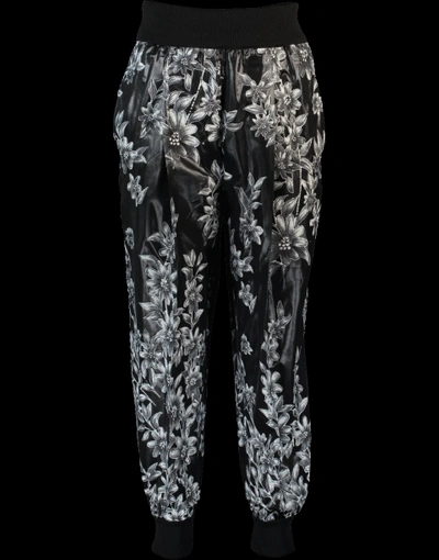 Fendi Floral Knit Jogger In Black