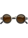 KUBORAUM TWO TONE ROUND SUNGLASSES,Z312592332