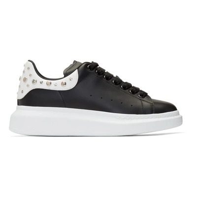 Alexander Mcqueen Oversized Studded Leather Platform Trainers In Black