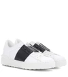 Valentino Open Sneakers With Contrasting Panel And Studded Heel In White