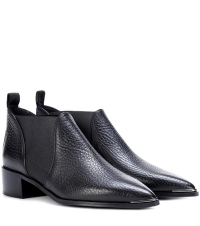 Acne Studios Jenny Leather Ankle Boots In Black