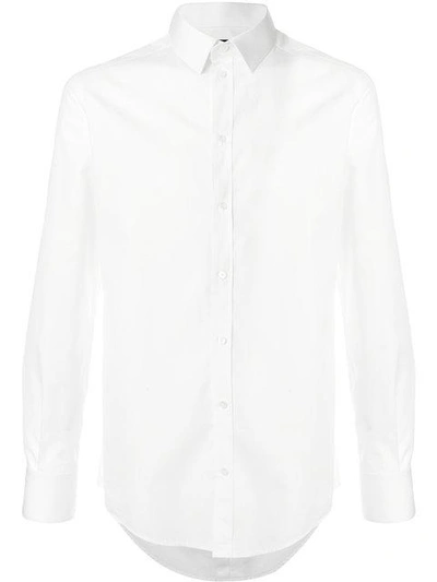 Dolce & Gabbana Convertible-cuff Cotton-poplin Shirt In White