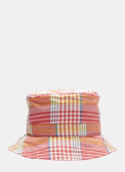 Thom Browne Reversible Check Bucket Hat In Pink