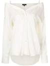 Theory Cold Shoulder Shirt - White In White