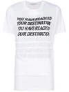 STELLA MCCARTNEY YOU HAVE REACHED YOUR DESTINATION T-SHIRT,502406SKW2012592336