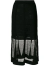 Alexander Mcqueen Corset-effect Contrast-knit Midi Skirt In Black