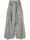 ALEXANDER MCQUEEN ALEXANDER MCQUEEN HOUNDSTOOTH CROPPED TROUSERS - GREY,506859QKZ0112596032