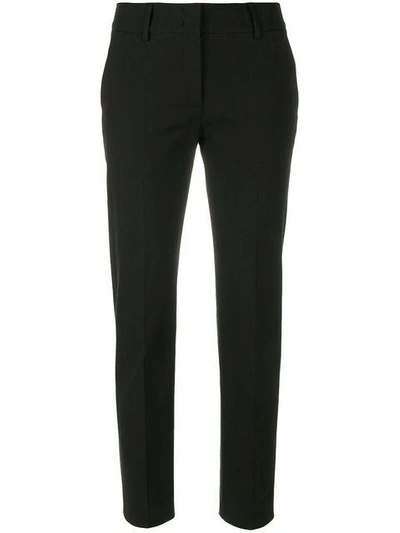 Piazza Sempione Cropped Tailored Trousers In Black