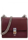 FENDI KAN I SMALL LEATHER SHOULDER BAG