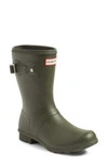 Hunter Original Tour Short Packable Rain Boot In Dark Olive